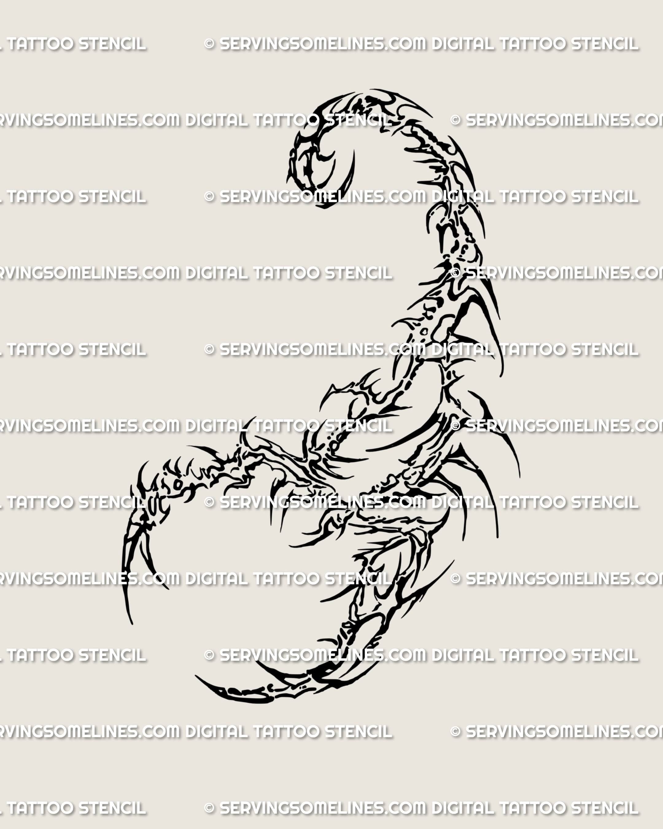 Scorpion, Tattoo, Tribal, Scorpio, Sign, Symbol, Line Art, png | PNGWing, image size:2160x2700