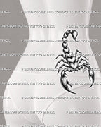 Scorpio heart tattoo displayed on female lower back side placement, with the tail and heart body kept clear for a centered look