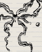 wavy abstract ribbon tattoo stencil with marble texture and soft liquid lines, elegant coquette design for feminine tattoo ideas