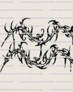 Aquarius glyph tattoo stencil in cyber sigilism style, cybersigilism zodiac symbol design download