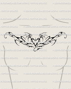 collarbone placement showing a flame inspired heart blackwork with delicate gothic arcs and soft feminine detailing shaped to follow the upper chest curves