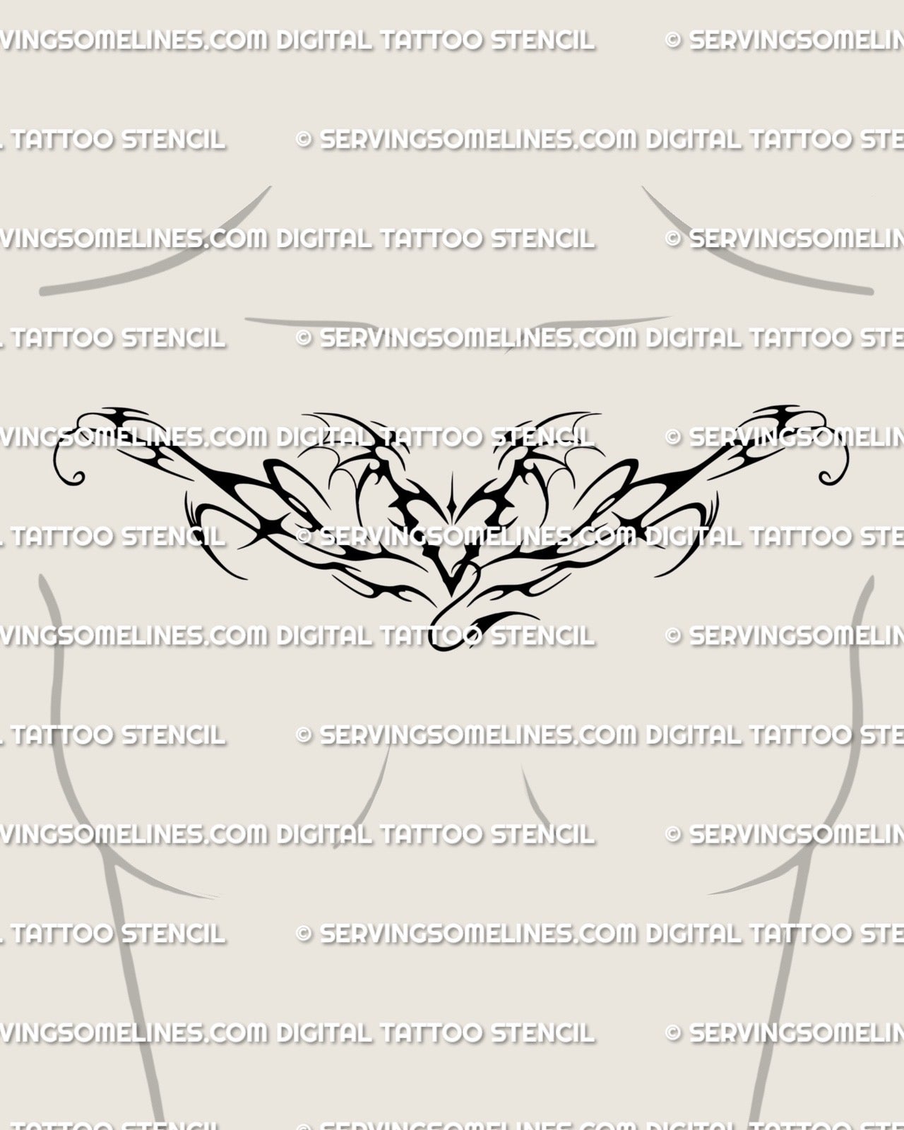 collarbone placement showing a flame inspired heart blackwork with delicate gothic arcs and soft feminine detailing shaped to follow the upper chest curves