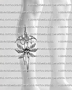 Cyber angel sword tattoo stencil shown on calf placement with vertical blade, winged eye, and gothic chain details