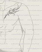 Male collarbone tattoo side view showing geometric cyber sigilism lines and ornamental tribal pattern wrapping naturally along the chest.