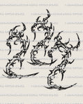 Cybersigilism 222 tattoo stencil download, clean angel number 222 design file for printing, main design preview