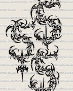 Cybersigilism 555 tattoo stencil download, angel number 555 design file set for clean stencil transfer