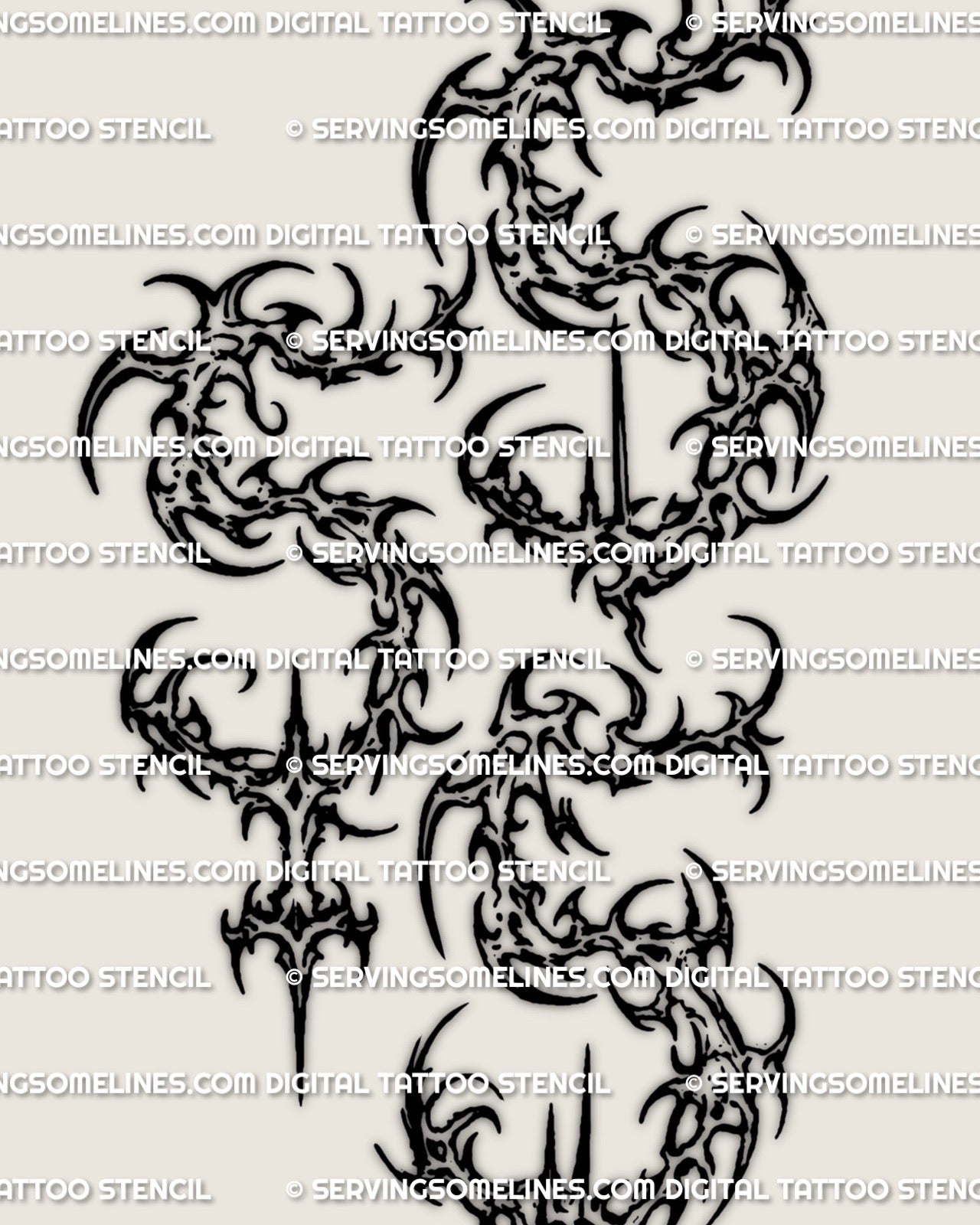 Cybersigilism 555 tattoo stencil download, angel number 555 design file set for clean stencil transfer