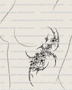 Cybersigilism sakura tattoo shown on women’s ribs placement with a vertical blossom arrangement and sharp cyber edge