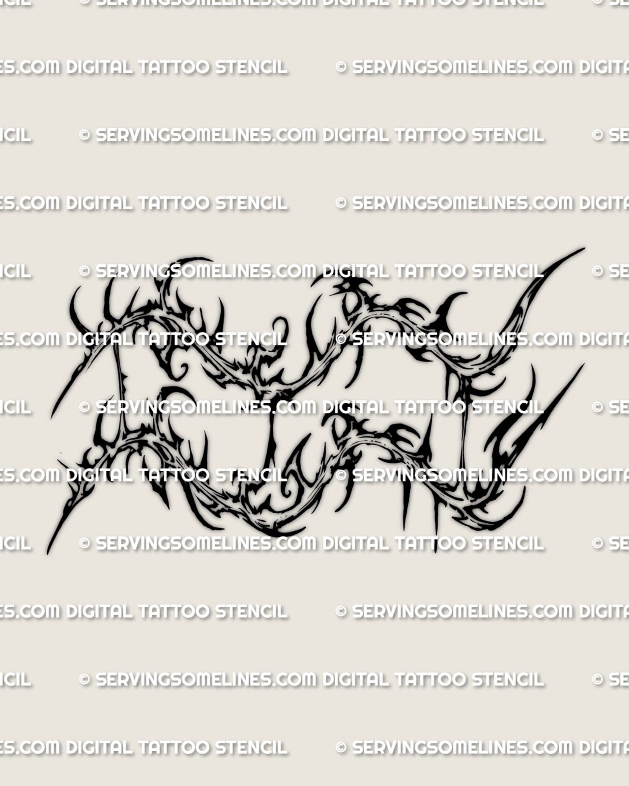 Cybersigilism zodiac Aquarius symbol tattoo stencil, Aquarius glyph linework, printable PNG JPG PDF