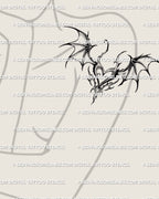 gothic bat wing heart tattoo displayed on women’s arm placement with dark feminine shading and tribal gothic elements for alternative tattoo ideas