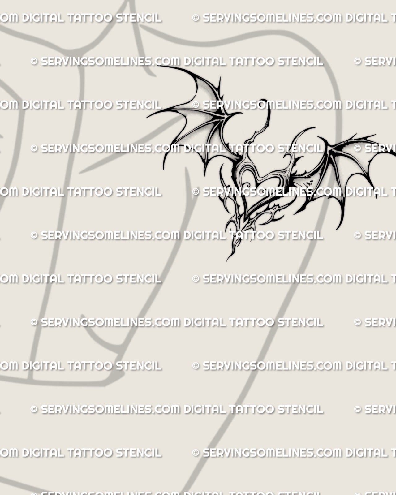 gothic bat wing heart tattoo displayed on women’s arm placement with dark feminine shading and tribal gothic elements for alternative tattoo ideas