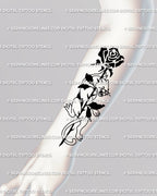 Symbolic panther tattoo art with gothic blackwork details on forearm, showing courage, strength, and emotion in modern tribal form