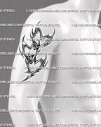 Cyber tribal heart chain tattoo shown on men’s upper arm with linked heart shapes and sharp neotribal points