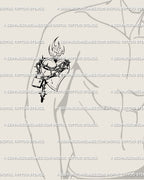 Lock and chain heart tattoo shown on men’s arm placement, chained heart with hanging padlock detail