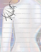 Crescent moon cybersigilism tattoo design shown on back shoulder, elegant blackwork lunar stencil highlighting curved flow. 