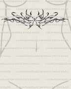 underbust butterfly tattoo on sternum area, feminine tribal wings contouring the ribs, modern lower chest placement idea for women