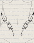 waistline neotribal tattoo for women, cyber style curves across the lower belly with clean flowing lines
