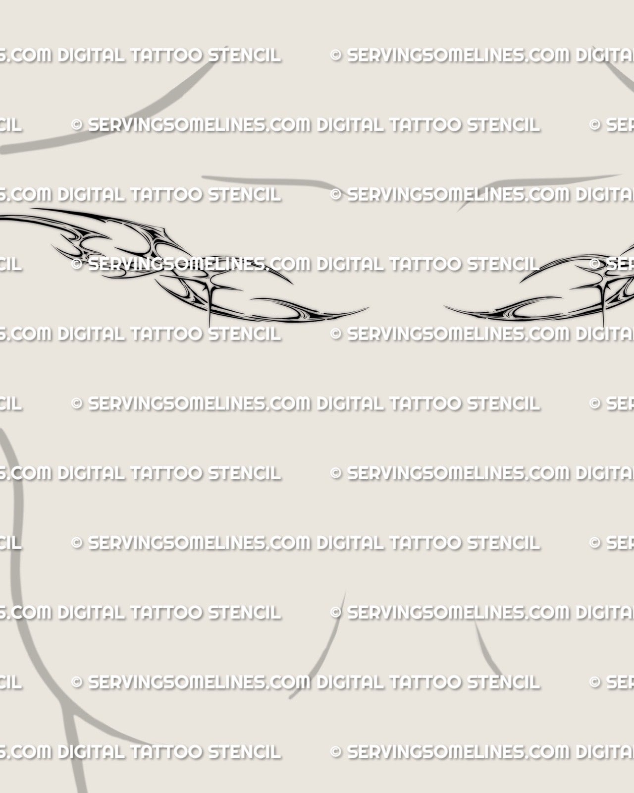 woman with symmetrical cyber tribal collarbone tattoos on both sides, ornamental cybersigil shapes across chest